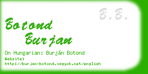 botond burjan business card