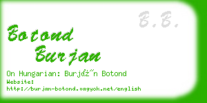 botond burjan business card